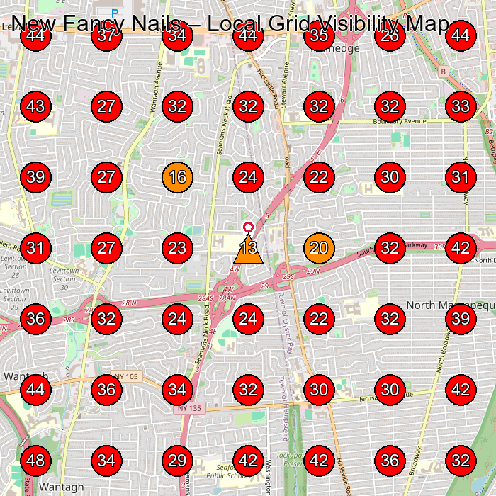 New Fancy Nails GeoGrid visibility map for Swimming Pool Supply Store in Massapequa